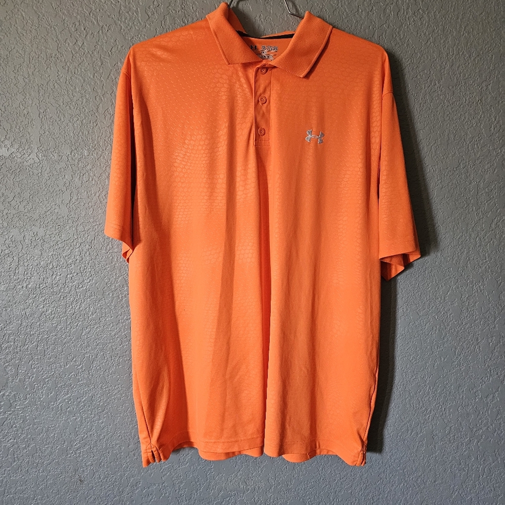Under Armour Men’s Bright Orange Polo Performance Shirt